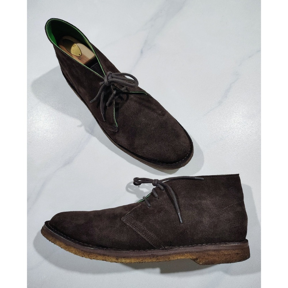 Polo Ralph Lauren Men's Boots Brown Suede Chukka Ankle Size 11  Made In Spain - Picture 3 of 11